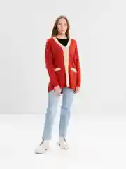 Коралловый кардиган