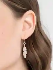 Серебряный серьги "Перья"