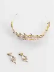Розовый диадема и серьги