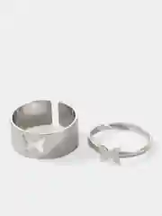 Женские парные кольца с бабочками, 2 шт
