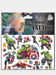 Татуировка детская, временная (переводная) герои Марвел Marvel