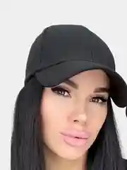 Черный бейсболка кепка мужская / женская 100% хлопок