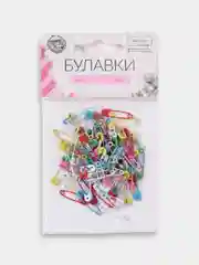 Булавки разноцветные, английские, 18 мм, 100 штук