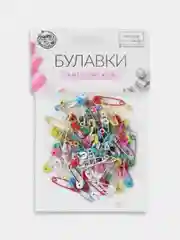 Булавки разноцветные, английские, 18 мм, 100 штук