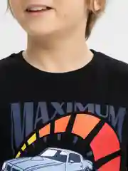 Черный футболка для мальчика