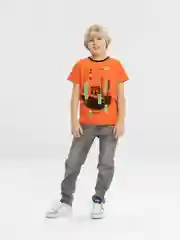 Оранжевый футболка для мальчика, подростковая. Bonito kids