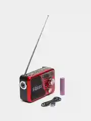 Красный радио с фонарем 521 и mp3-плеером, AM/FM, USB, SD