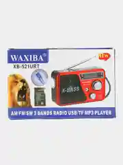 Красный радио с фонарем 521 и mp3-плеером, AM/FM, USB, SD