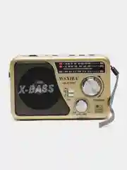 Золотой радио с фонарем 521 и mp3-плеером, AM/FM, USB, SD