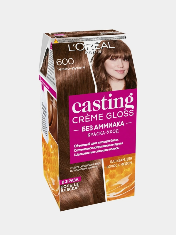 L'Oreal Paris Краска для волос Casting Creme Gloss с уходом, тон Темно-русый, 180мл