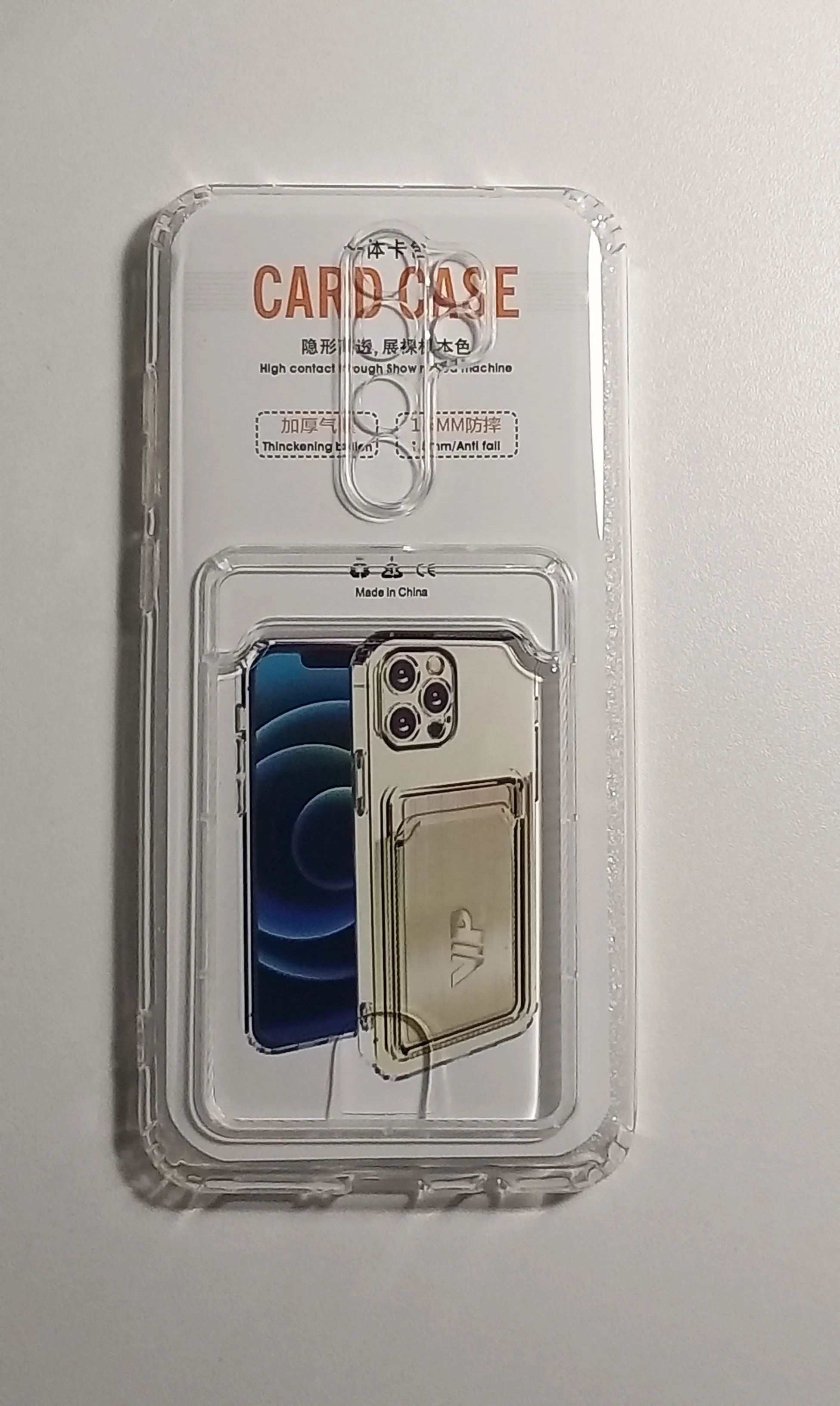 Прозрачный чехол  XIAOMI REDMI NOTE 8 PRO с карманом для пластиковой карты