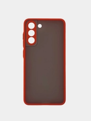 Чехол пластиковый на Samsung Galaxy S21 FE (Самсунг С21 ФЕ), матовый, с цветными кнопками
