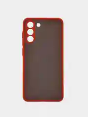 Чехол пластиковый на Samsung Galaxy S21 FE (Самсунг С21 ФЕ), матовый, с цветными кнопками