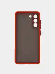 Чехол пластиковый на Samsung Galaxy S21 FE (Самсунг С21 ФЕ), матовый, с цветными кнопками