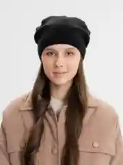 Черный шапка женская с флисовой подкладкой Конверт