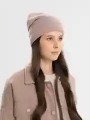Карамельный шапка женская  с флисовой подкладкой Тропик