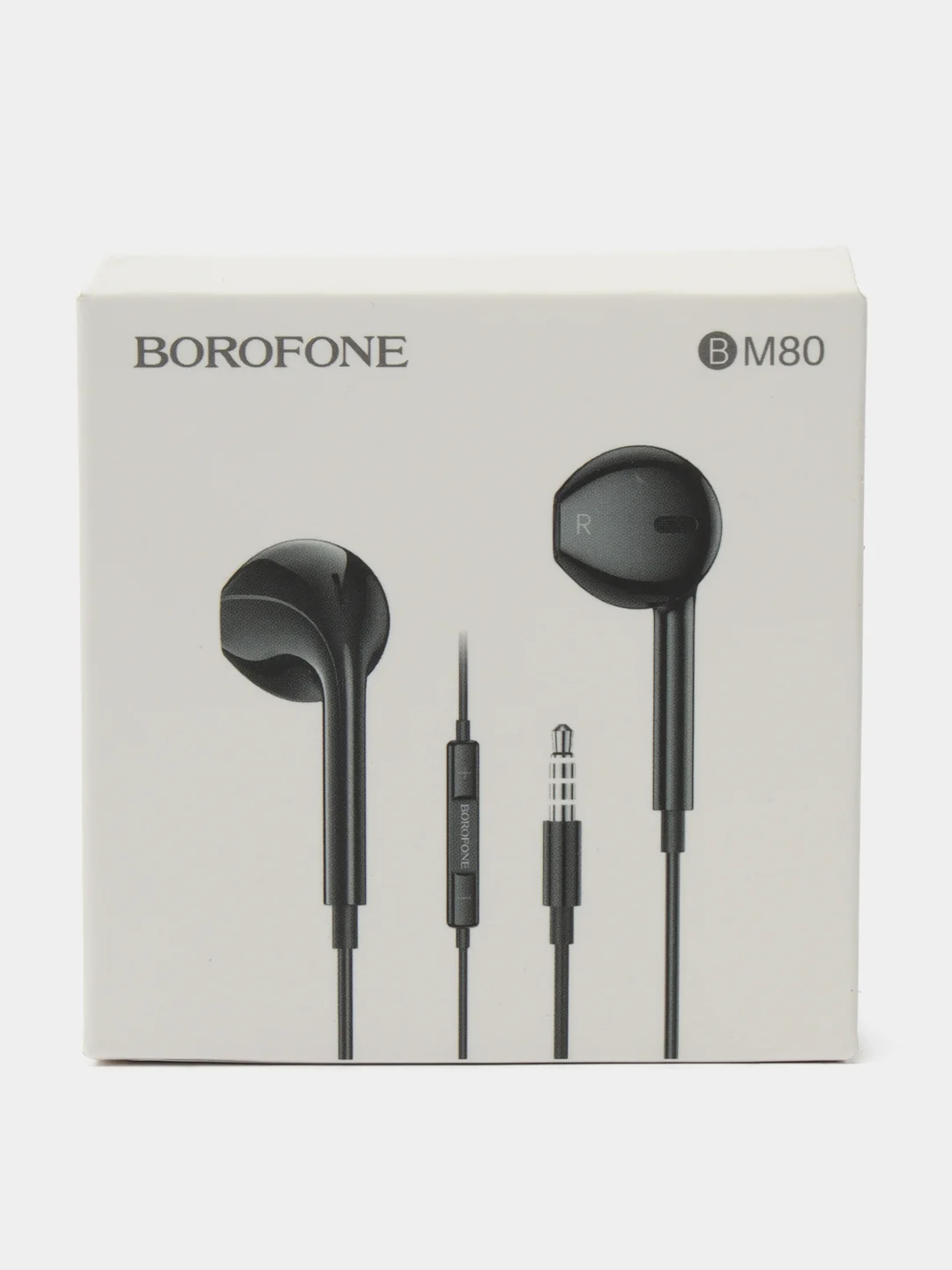 Зеленый наушники с микрофоном Borofone с разъёмом 3.5 Jack