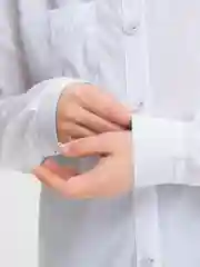 Белый рубашка оверсайз для девочек