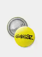Желтый значок "Gorillaz", 37 мм