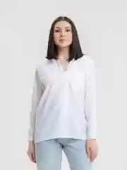 Белый рубашка женская, летняя, легкая, без пуговиц