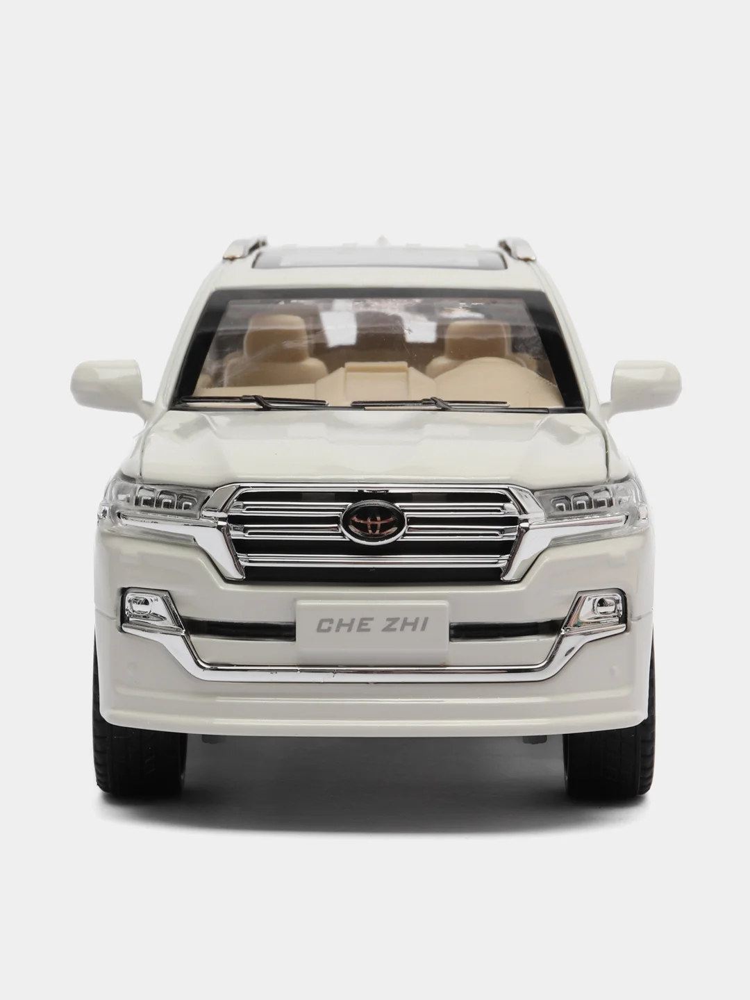 Прозрачный машина металлическая Toyota Land Cruiser полиция, инерционная, с озвучкой, 20 см