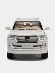 Прозрачный машина металлическая Toyota Land Cruiser полиция, инерционная, с озвучкой, 20 см