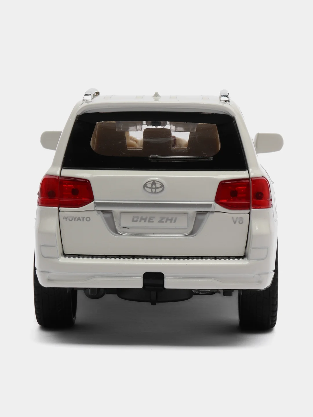 Прозрачный машина металлическая Toyota Land Cruiser полиция, инерционная, с озвучкой, 20 см