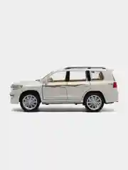 Прозрачный машина металлическая Toyota Land Cruiser полиция, инерционная, с озвучкой, 20 см