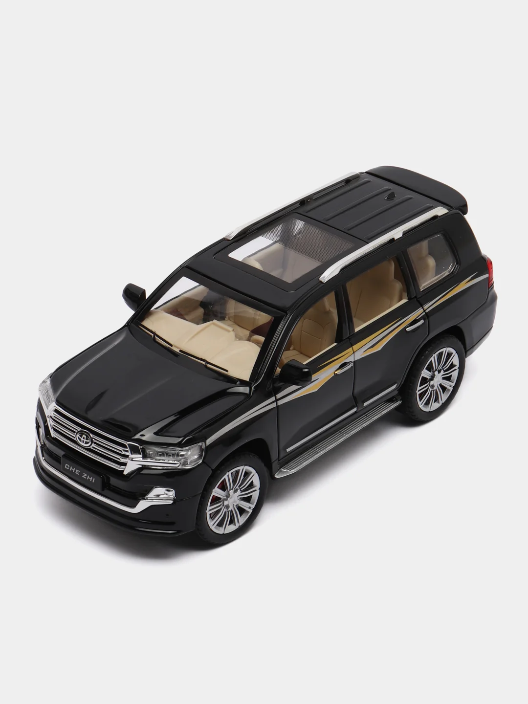 Угольный машина металлическая Toyota Land Cruiser полиция, инерционная, с озвучкой, 20 см