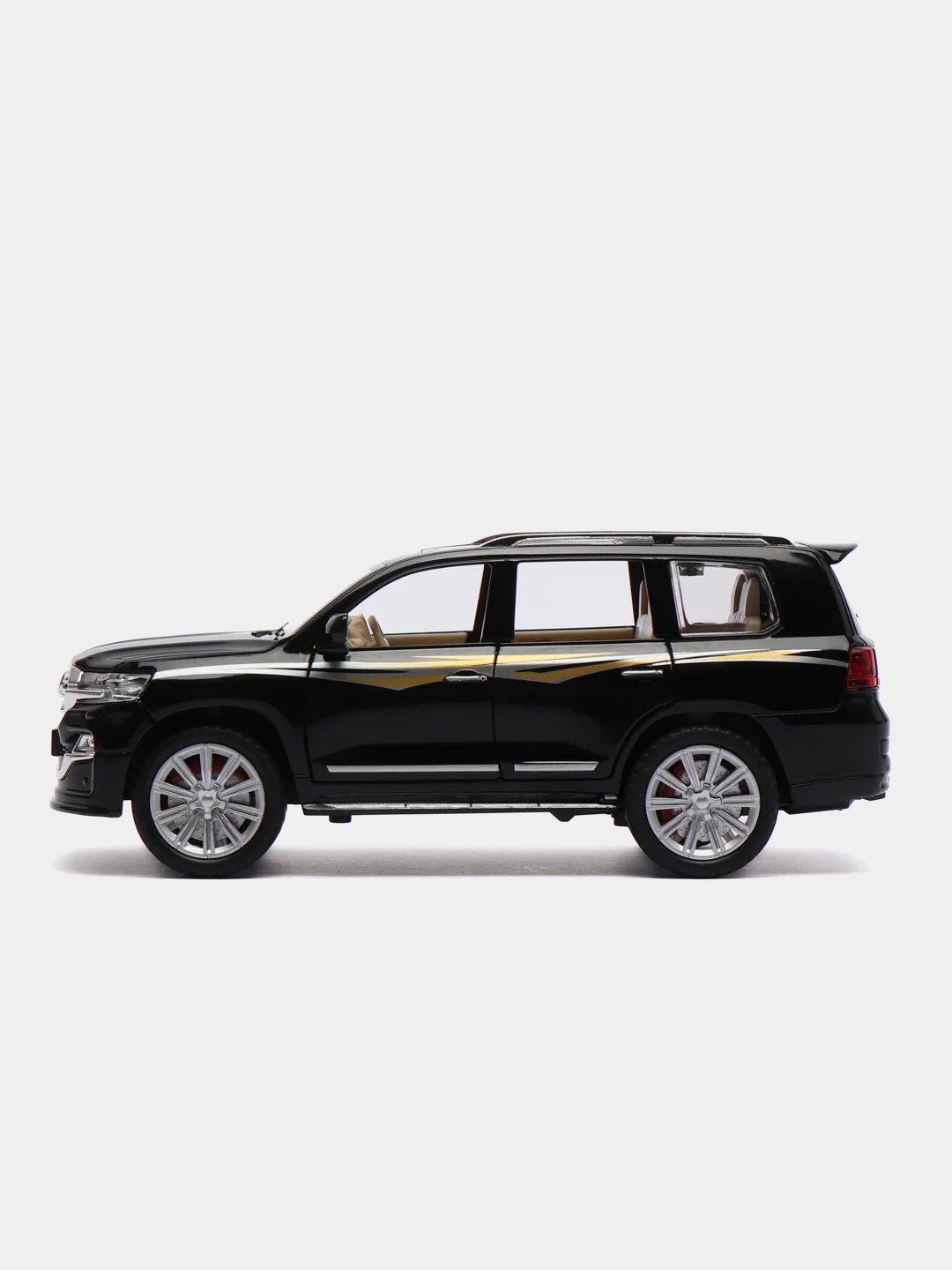 Угольный машина металлическая Toyota Land Cruiser полиция, инерционная, с озвучкой, 20 см