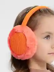 Розовый меховые наушники, зимние