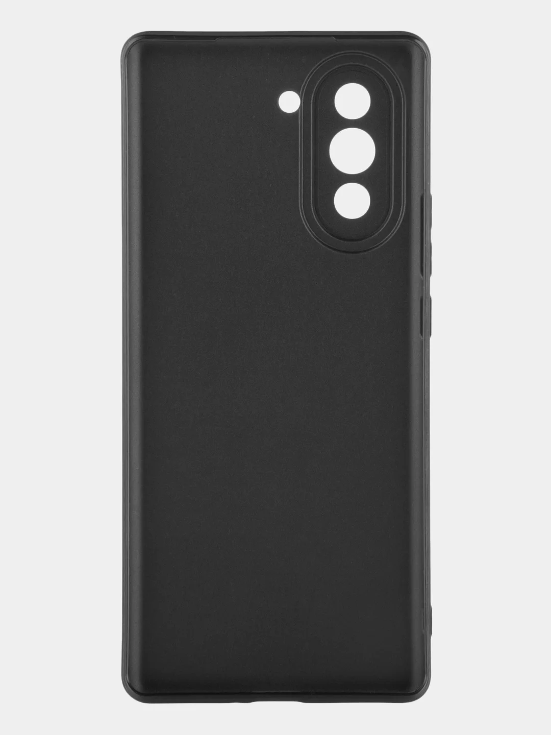 Черный чехол BROSCORP для Huawei Nova 10 матовый силиконовый тонкий, бортик вокруг камер