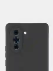Черный чехол BROSCORP для Huawei Nova 10 матовый силиконовый тонкий, бортик вокруг камер