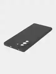 Черный чехол BROSCORP для Huawei Nova 10 матовый силиконовый тонкий, бортик вокруг камер