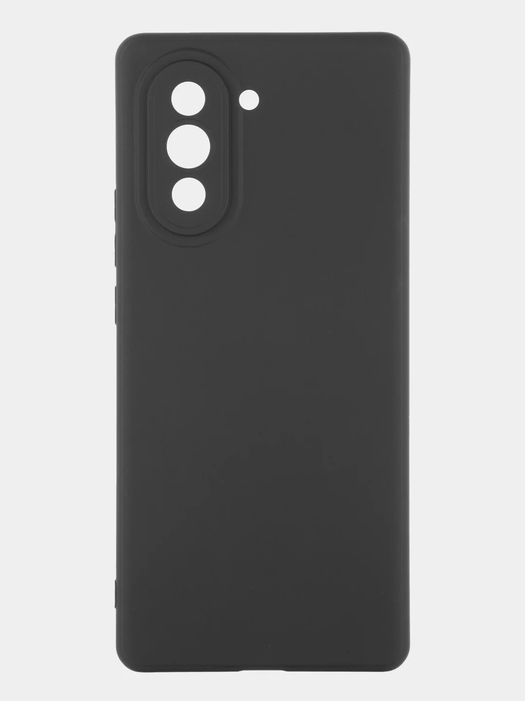 Черный чехол BROSCORP для Huawei Nova 10 матовый силиконовый тонкий, бортик вокруг камер