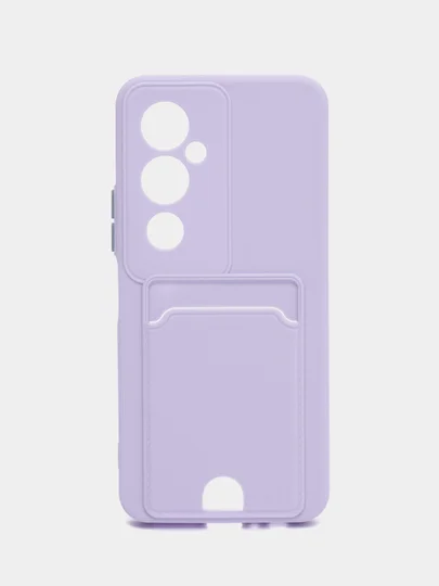Розовый чехол TECNO POVA NEO 2  / TECNO POVA 4 с защитой камеры и карманом для пластиковой карты