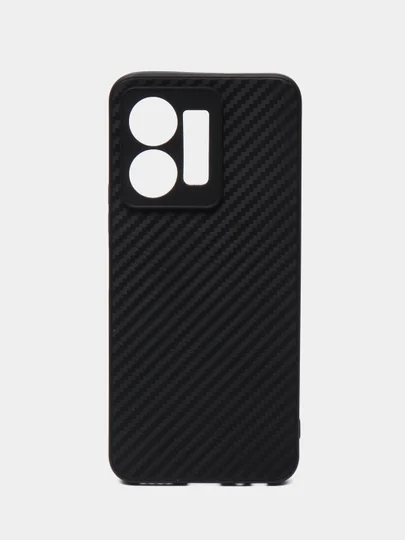 Черный чехол VIVO Y22  / VIVO Y35 карбон с защитой камеры