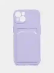 Лавандовый чехол для iPhone 12, 13, Pro Max, 7, 8, SE 2020 с карманом для карт защита камеры динамика