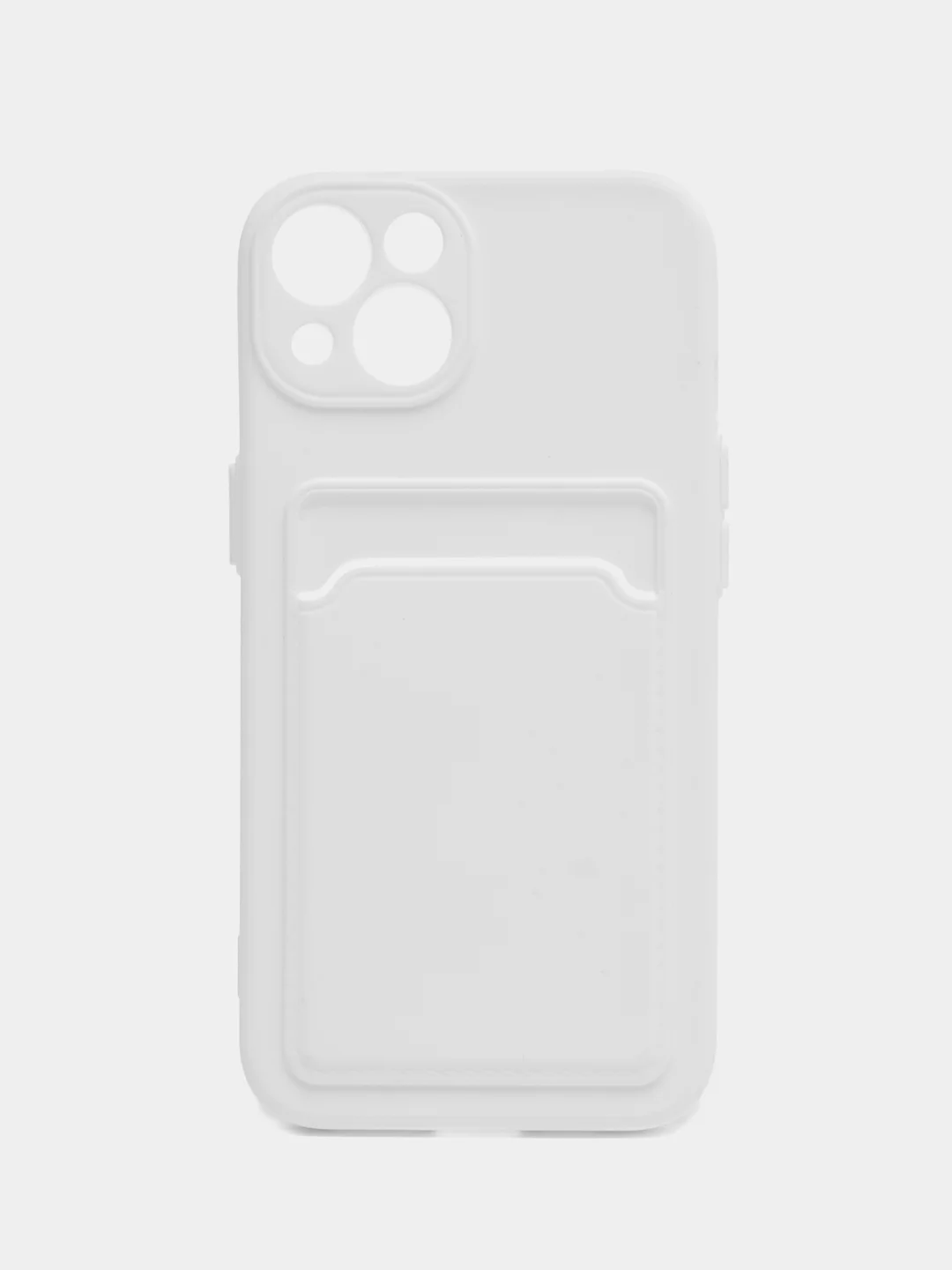 Белый чехол для iPhone 12, 13, Pro Max, 7, 8, SE 2020 с карманом для карт защита камеры динамика