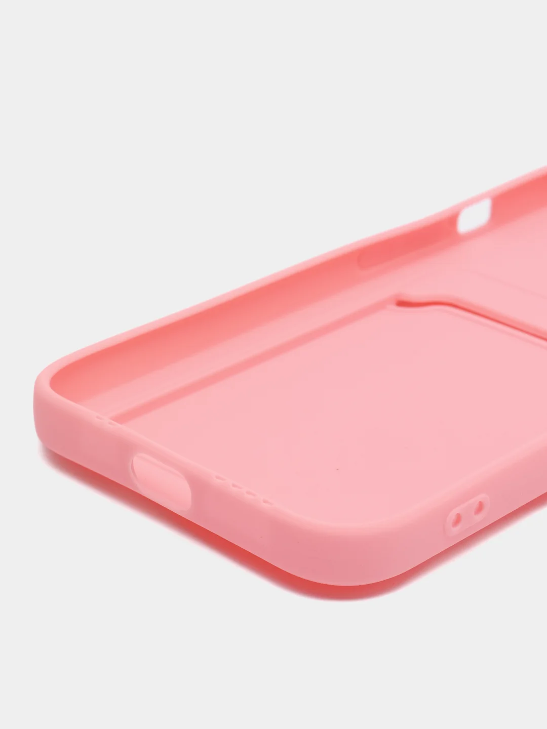 Розовый чехол для iPhone 12, 13, Pro Max, 7, 8, SE 2020 с карманом для карт защита камеры динамика