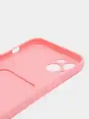 Розовый чехол для iPhone 12, 13, Pro Max, 7, 8, SE 2020 с карманом для карт защита камеры динамика