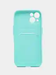 Мятный чехол для iPhone 12, 13, Pro Max, 7, 8, SE 2020 с карманом для карт защита камеры динамика