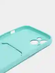 Мятный чехол для iPhone 12, 13, Pro Max, 7, 8, SE 2020 с карманом для карт защита камеры динамика