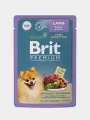 Корм влажный Brit Premium для собак мини пород с чувствительным пищеварением, ягненок, 85г *14шт