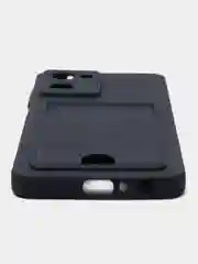 Синий чехол REALME 10  с отделением для пластиковой карточки и защитой камеры