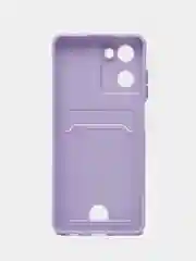 Лавандовый чехол REALME 10  с отделением для пластиковой карточки и защитой камеры