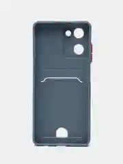 Серый чехол REALME 10  с отделением для пластиковой карточки и защитой камеры