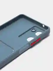 Серый чехол REALME 10  с отделением для пластиковой карточки и защитой камеры