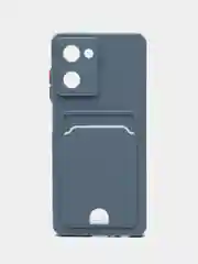 Серый чехол REALME 10  с отделением для пластиковой карточки и защитой камеры
