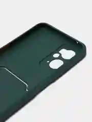Тёмно-зелёный чехол REALME 9i / OPPO A96 с защитой камеры, карман для пластиковой карты